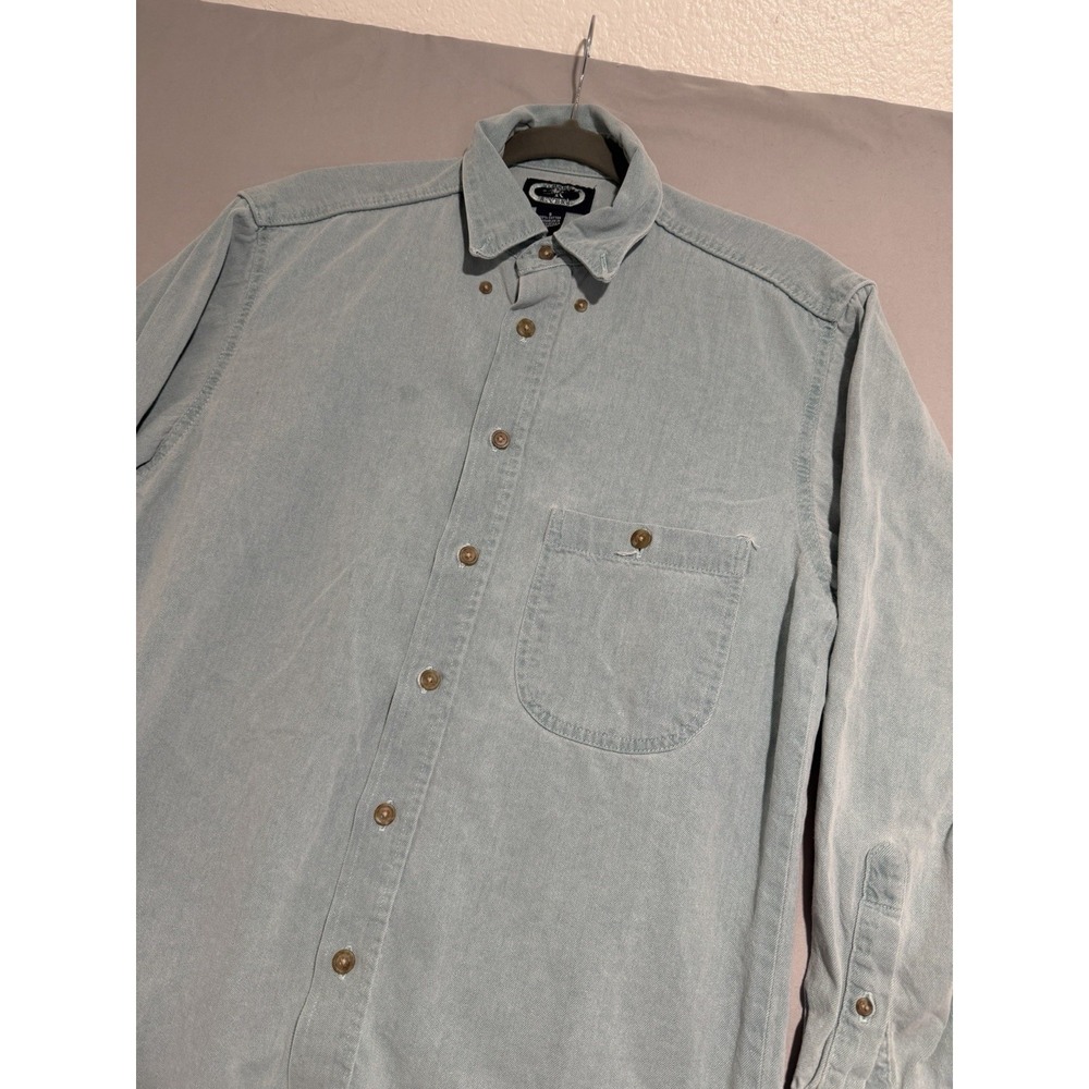 vintage three rivers‎ brand ls button up shirt, 100% cotton, men's small